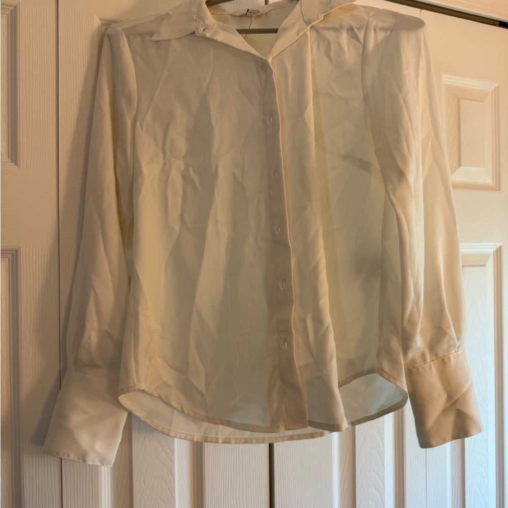 Banana Republic Cream Button Down Shirt